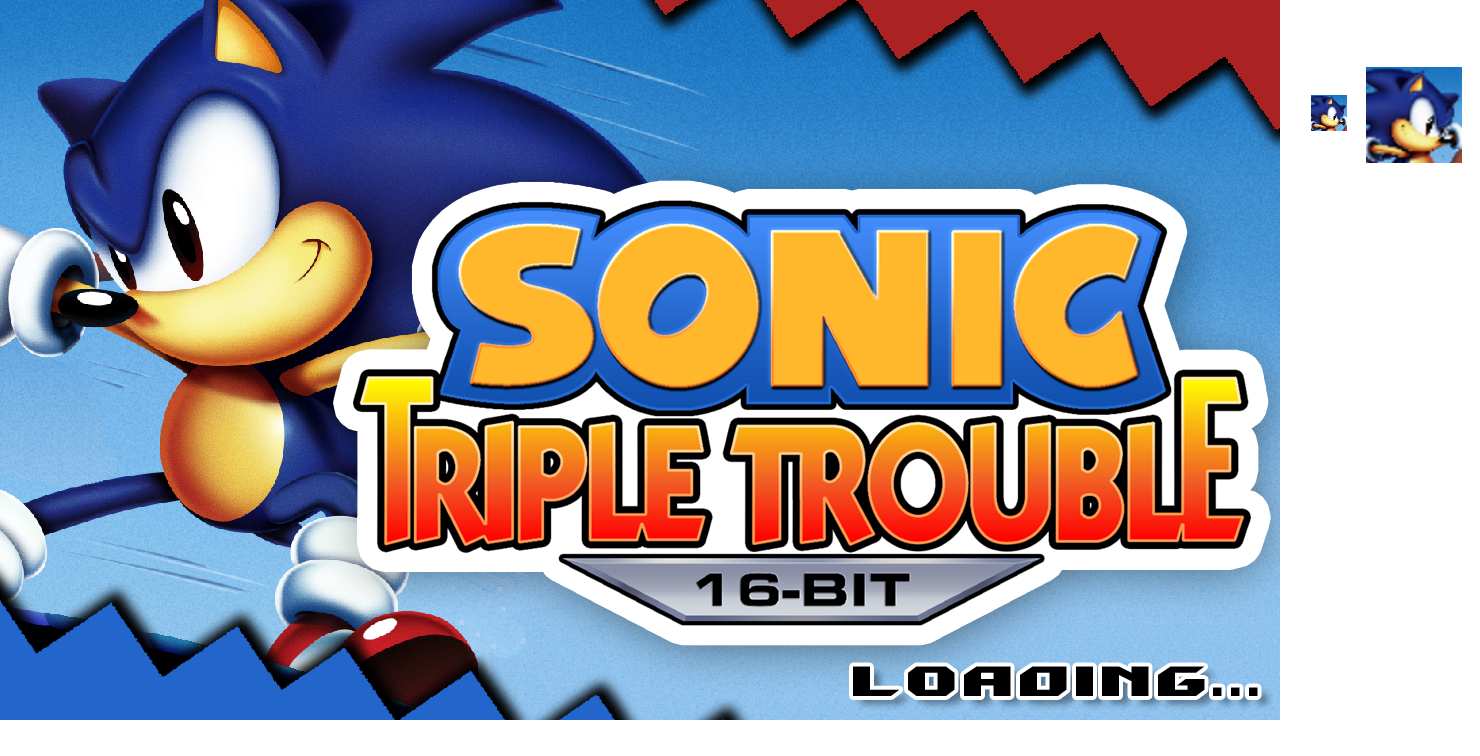 Sonic Triple Trouble 16-Bit - Game Icon and Splash Screen