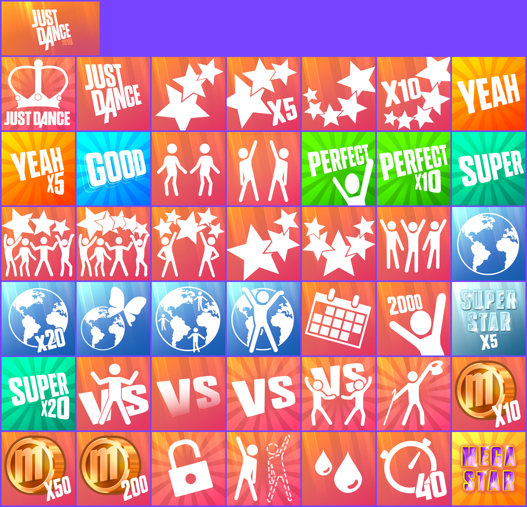 Just Dance 2018 - Trophy Banner & Icons