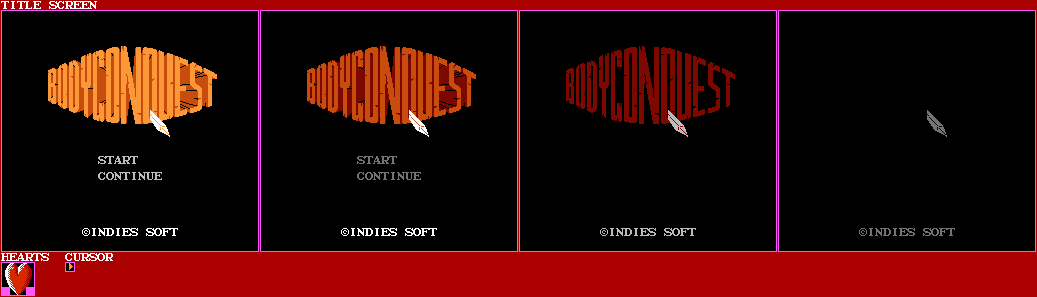 BodyConQuest I: Abakareshi Musume Tachi (Bootleg) - Title Screen