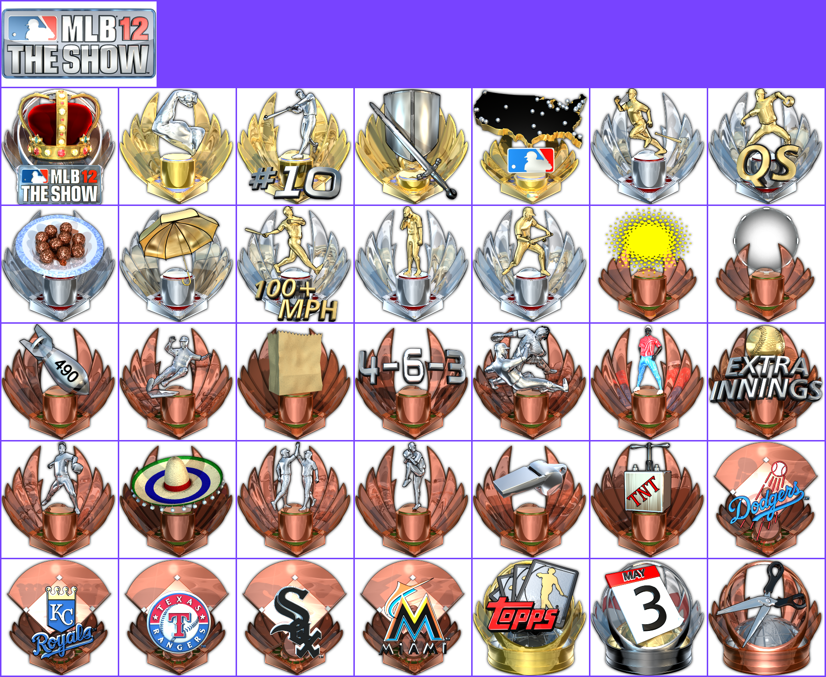 MLB 12: The Show - Trophy Banner & Icons