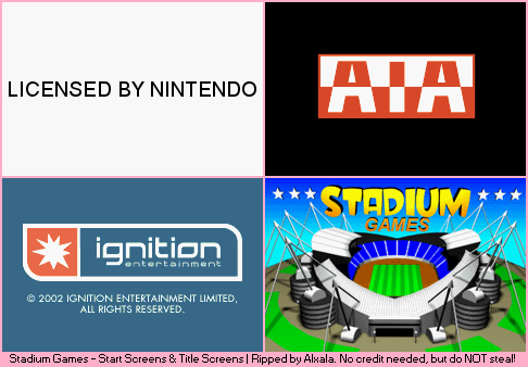 Stadium Games - Start Screens & Title Screen