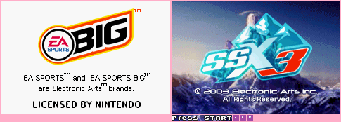 SSX 3 - EA Sports Startup Screen & Title Screen