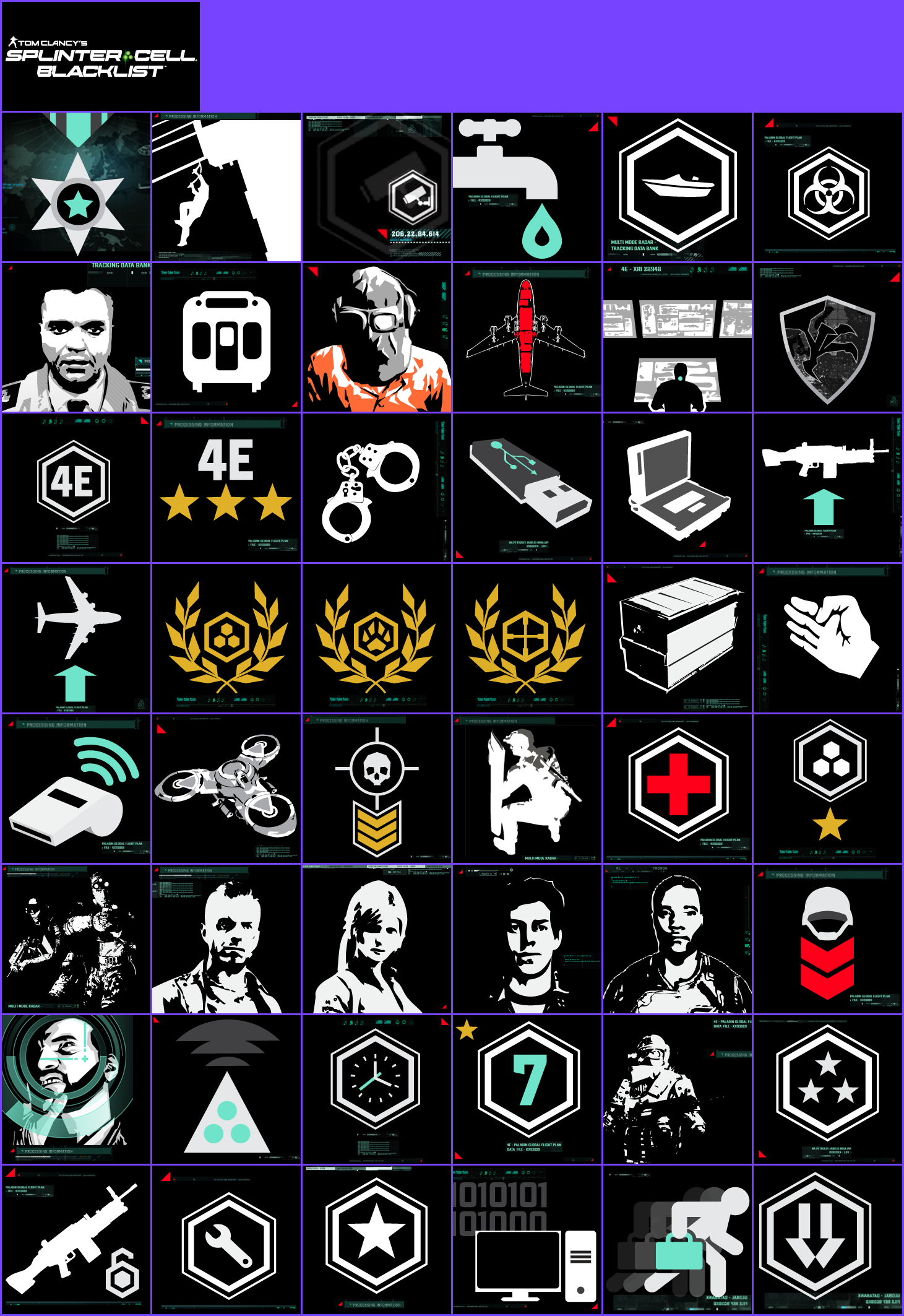 Tom Clancy's Splinter Cell: Blacklist - Trophy Banner & Icons