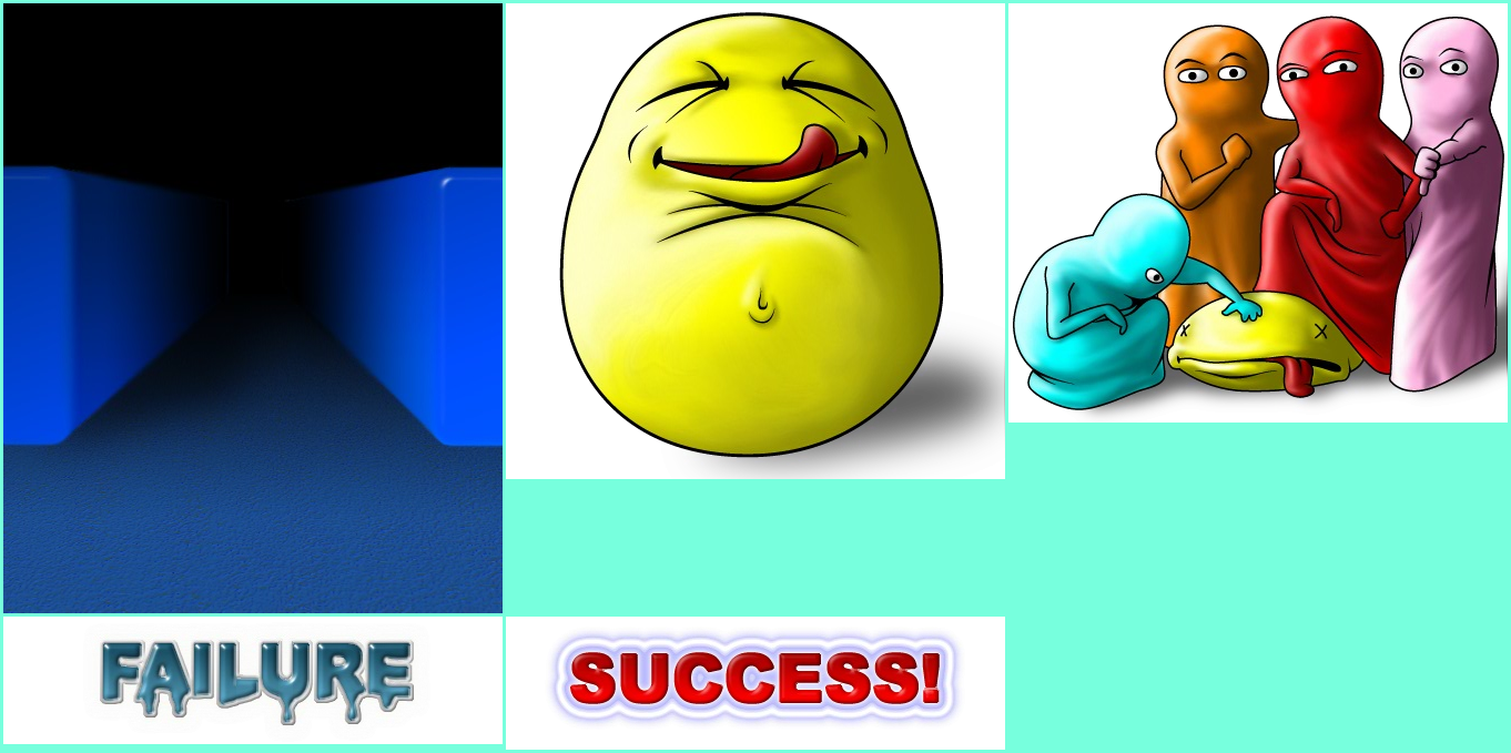 Anti Pac-Man - Success & Failure Screens