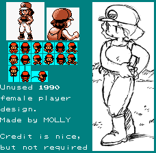 Unused Female Player Character (G/S/C-Style)