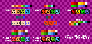 Coloured NoteBlocks (Various SMB-Style)