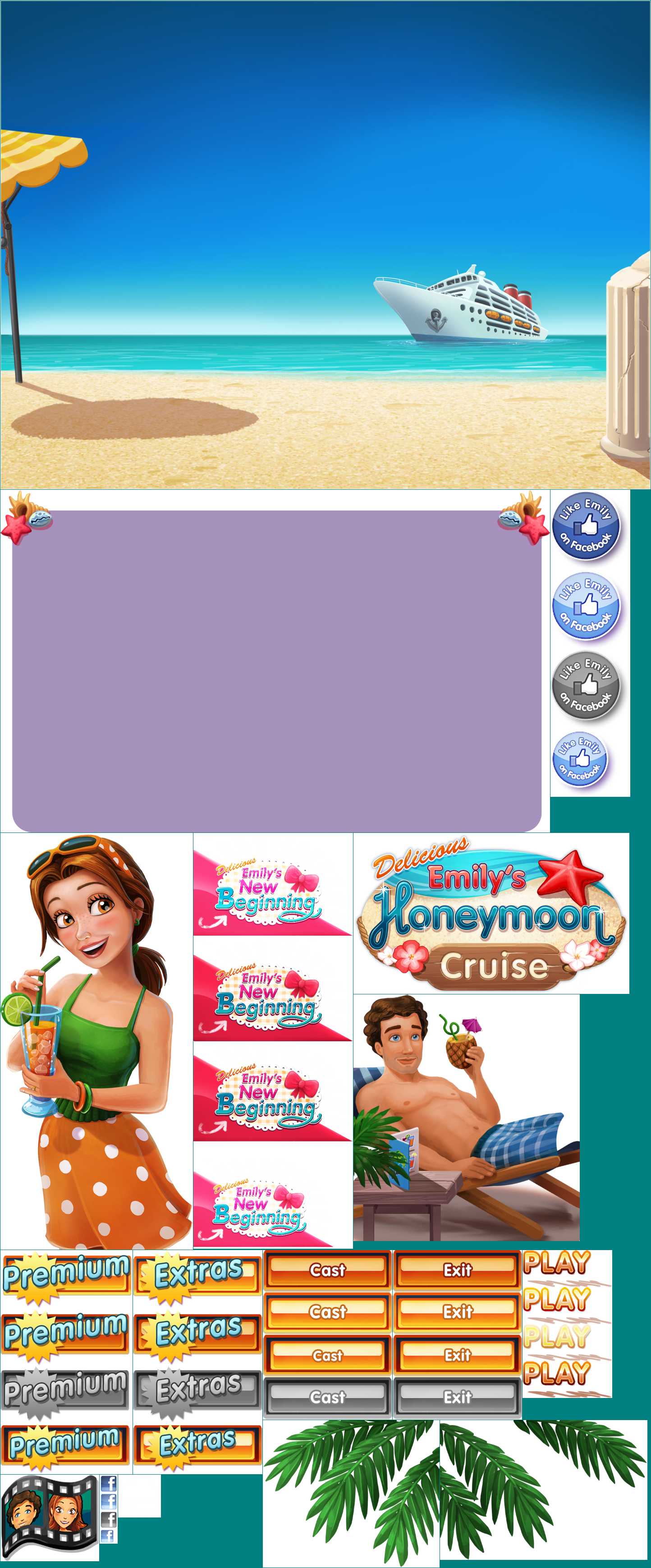 Delicious - Emily's Honeymoon Cruise - Main Menu