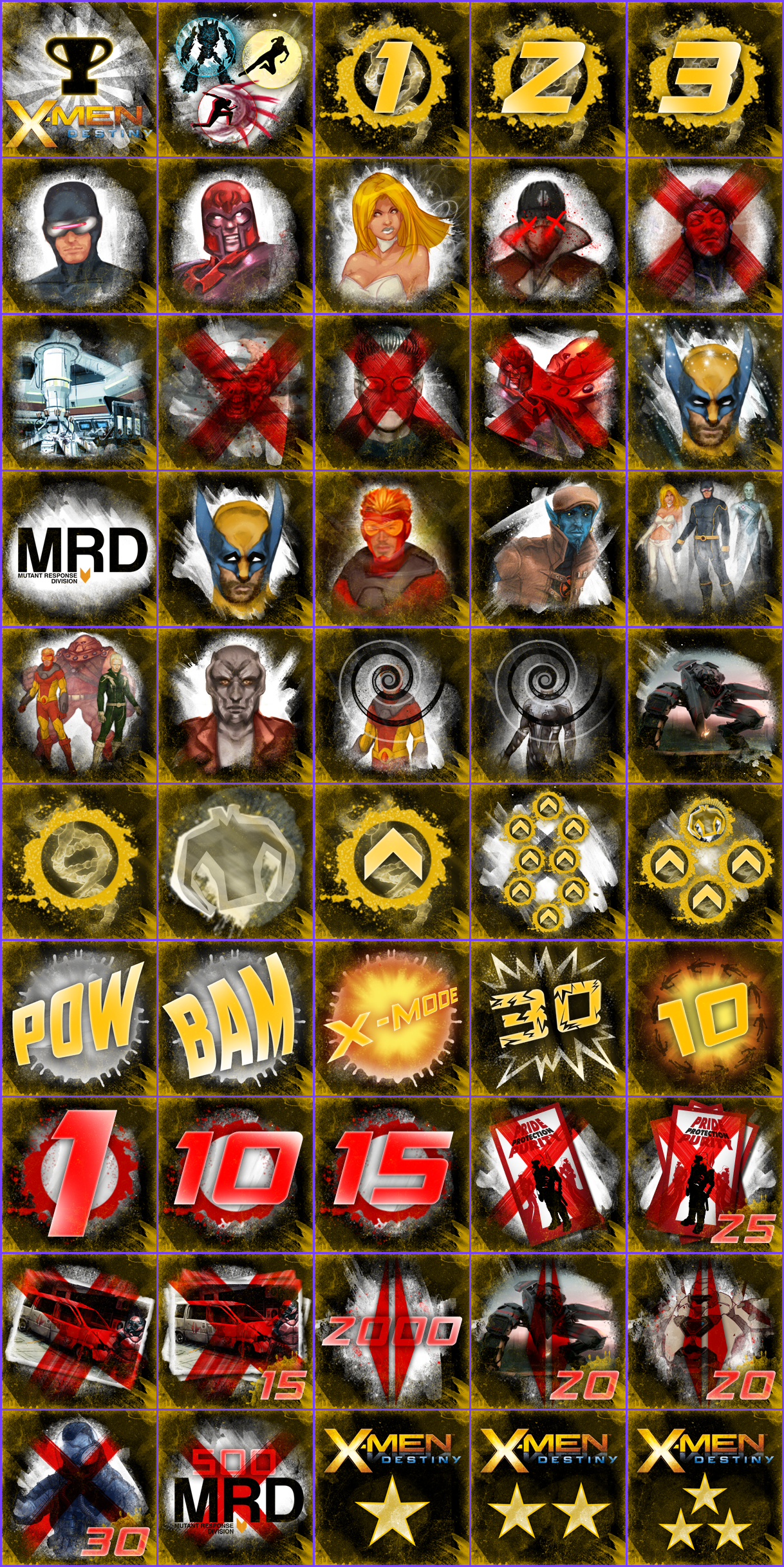 X-Men: Destiny - Trophy Icons