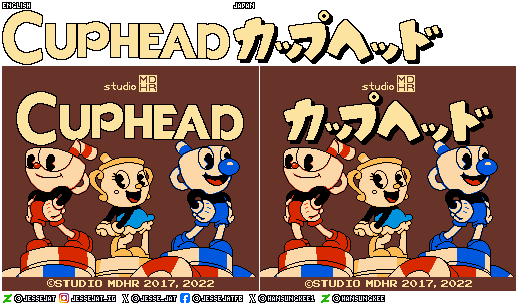 Cuphead Customs - Cuphead DLC Title (NES-Style)