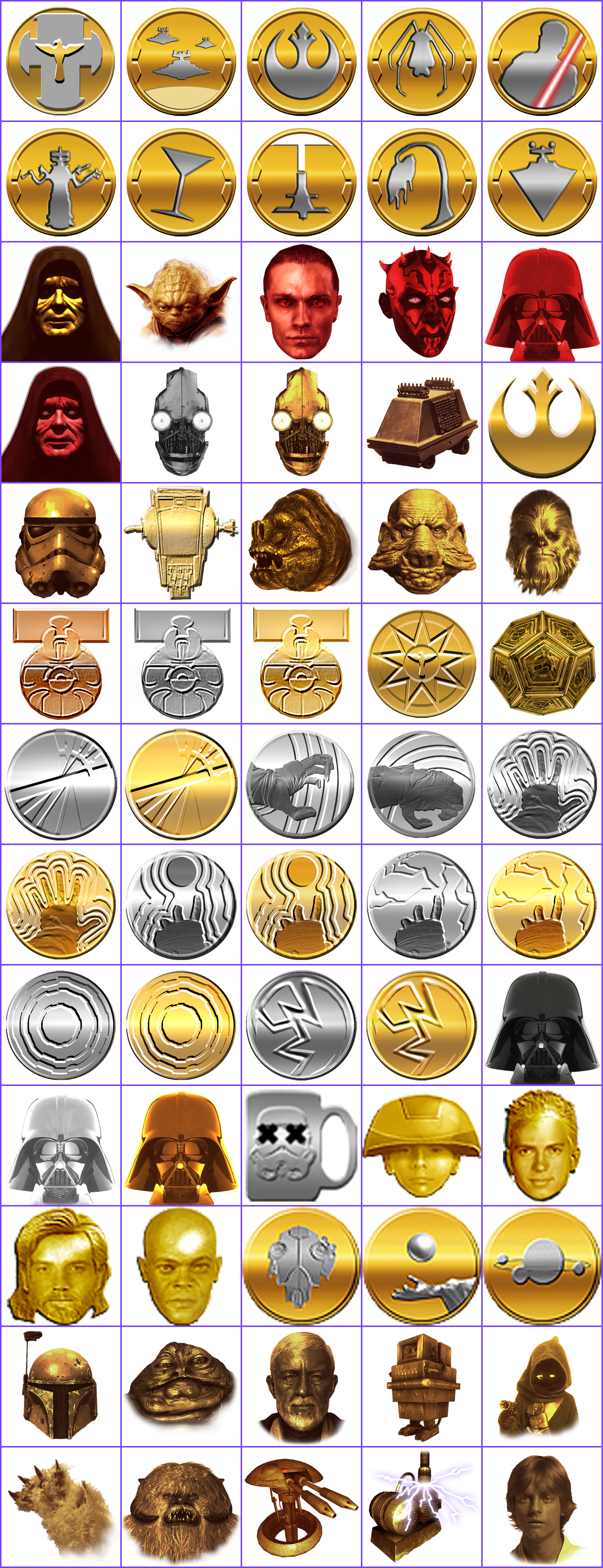 Star Wars: The Force Unleashed - Trophy Icons