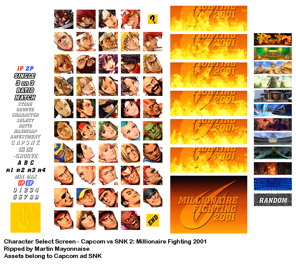 Capcom vs. SNK 2: Mark of the Millenium 2001 - Character Select