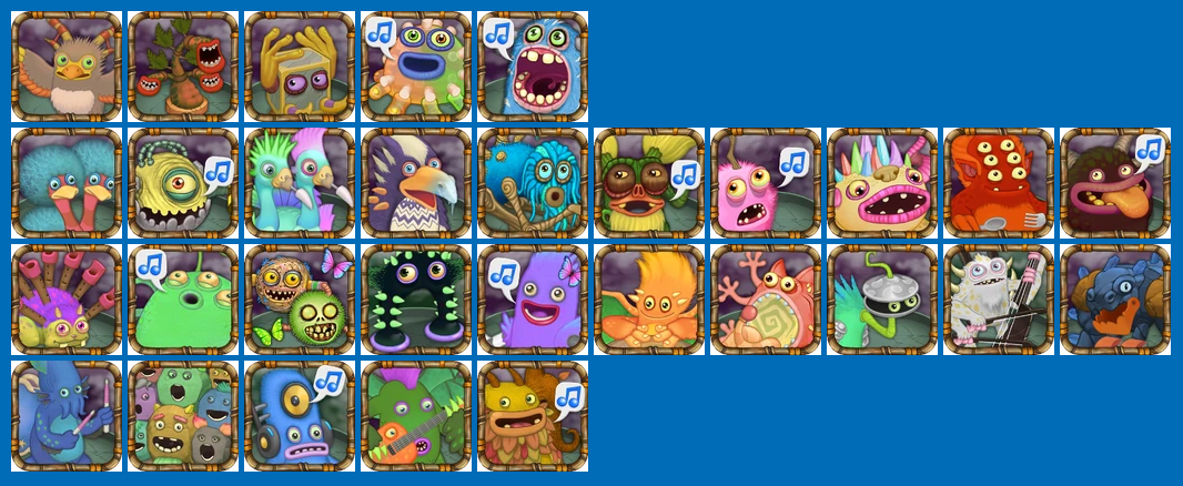 My Singing Monsters - Unused Rare Natural Portraits