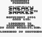 Sneaky Snakes - Startup Screen