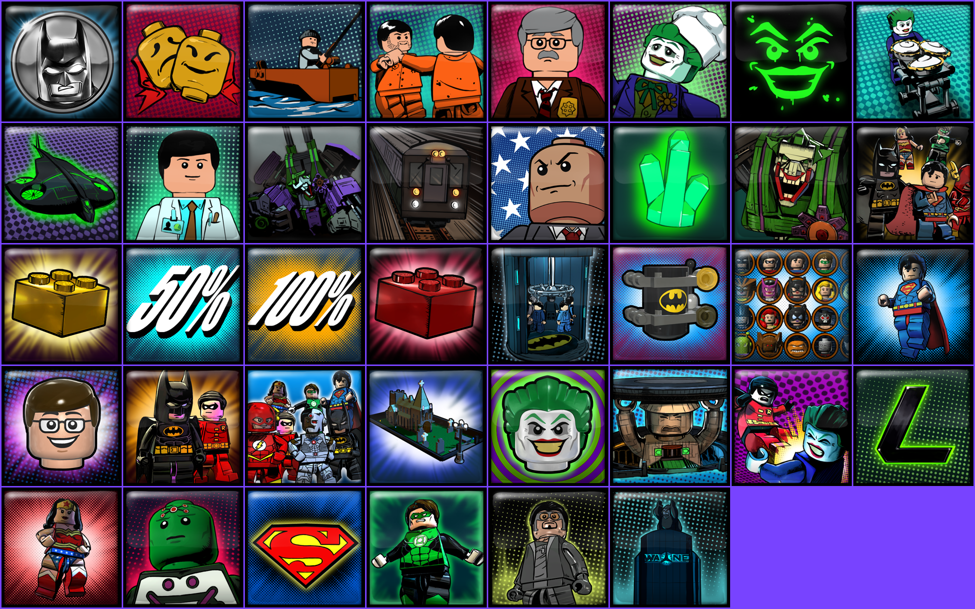 LEGO Batman 2: DC Super Heroes - Trophy Icons