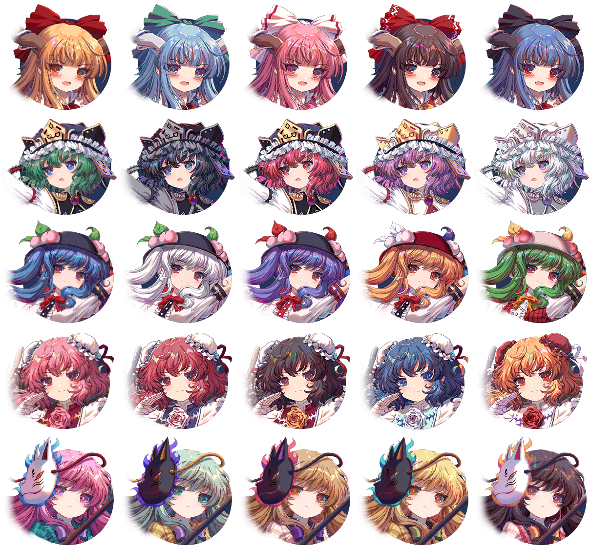 Touhou Blooming Chaos 2 - Character Icons - DLC4