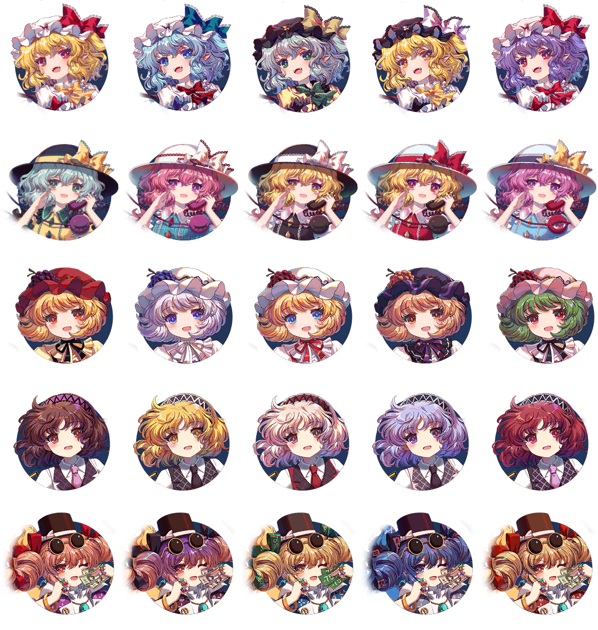 Touhou Blooming Chaos 2 - Character Icons - DLC2