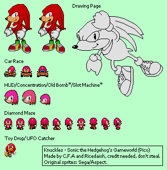 Sonic the Hedgehog Customs - Knuckles (Sonic's Gameworld-Style)