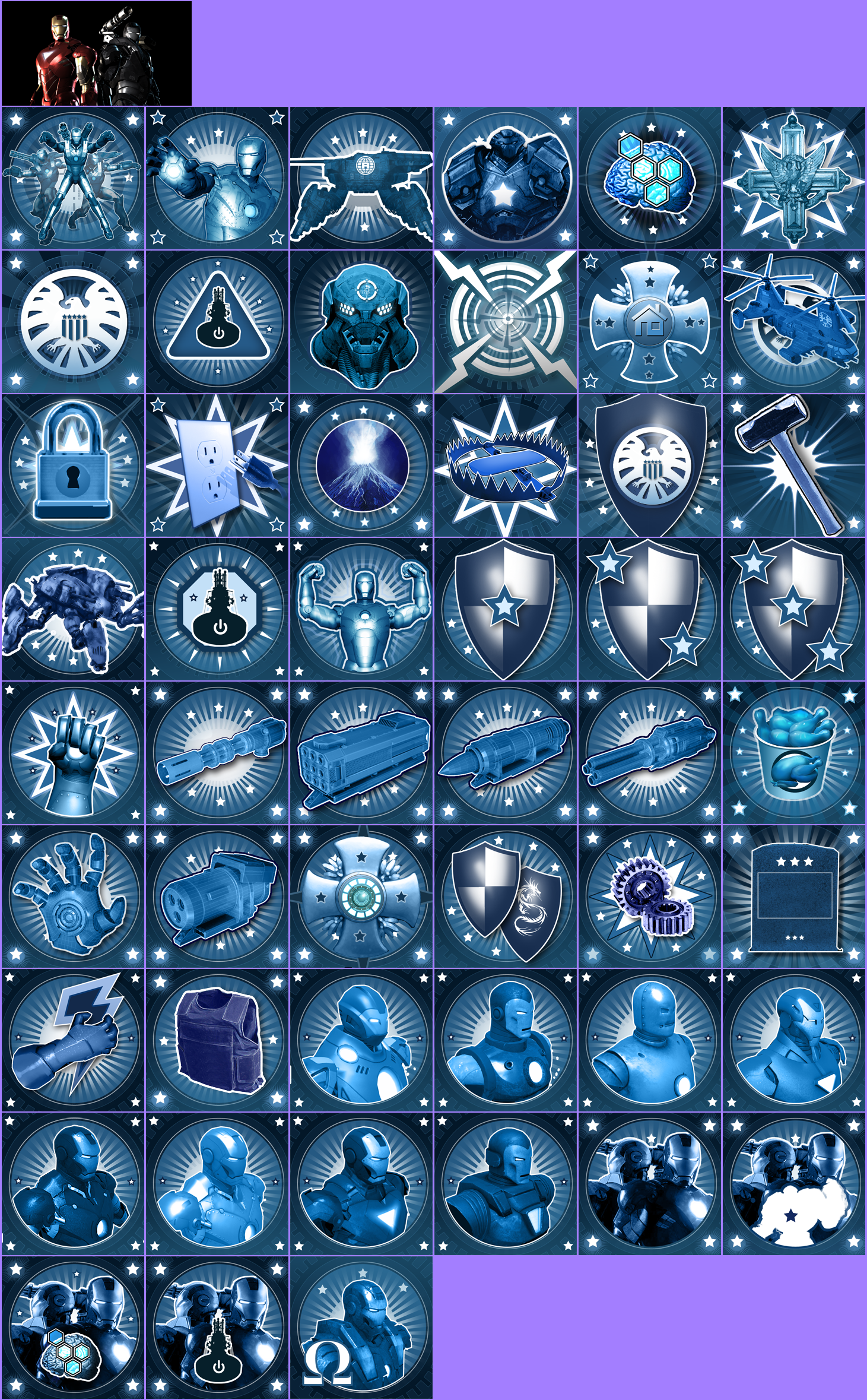 Iron Man 2 - Trophy Banner & Icons