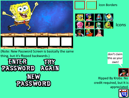 The SpongeBob SquarePants Movie - Password Screen