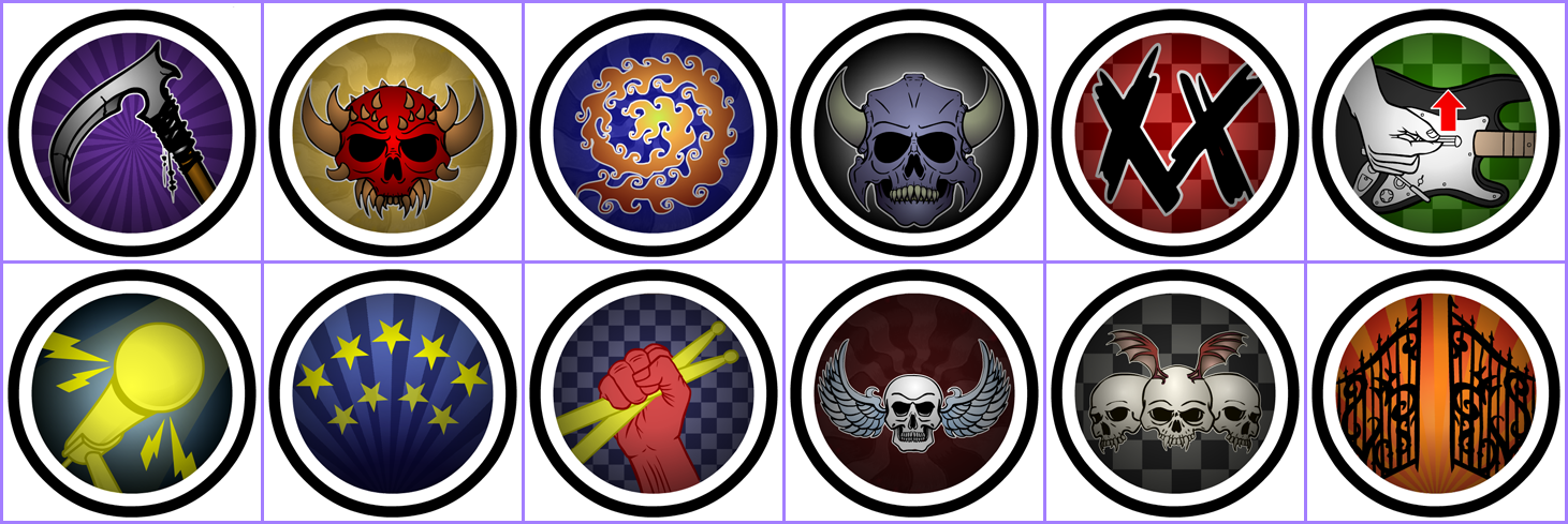 Rock Band Metal Track Pack - Trophy Icons