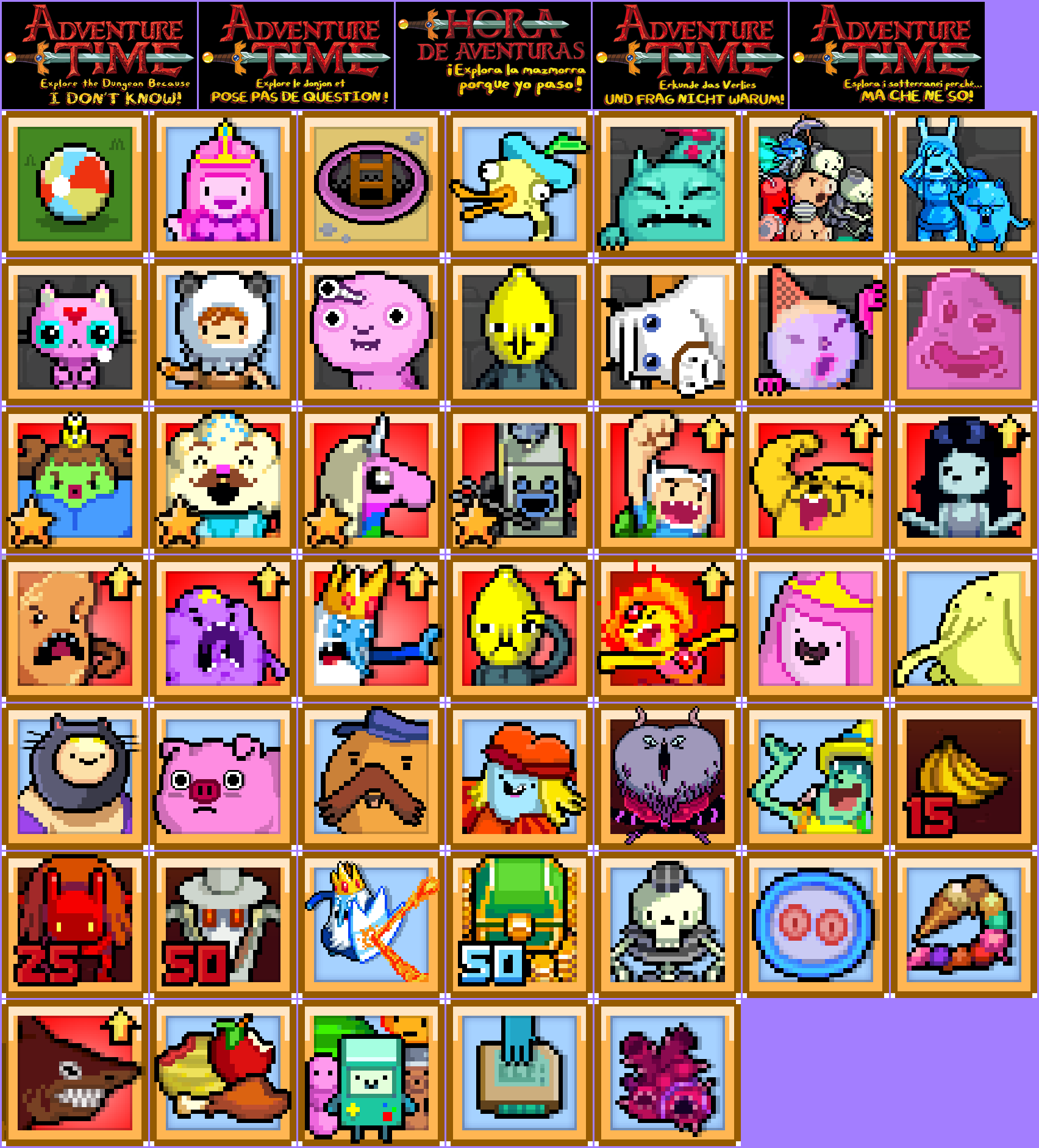 Adventure Time: Explore the Dungeon Because I Don't Know! - Trophy Banner & Icons