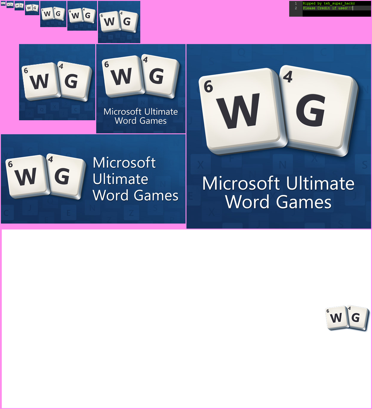 Microsoft Ultimate Word Games - Application Icon and Banners