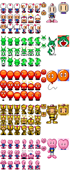 Taisen Bomberman Wide - Characters