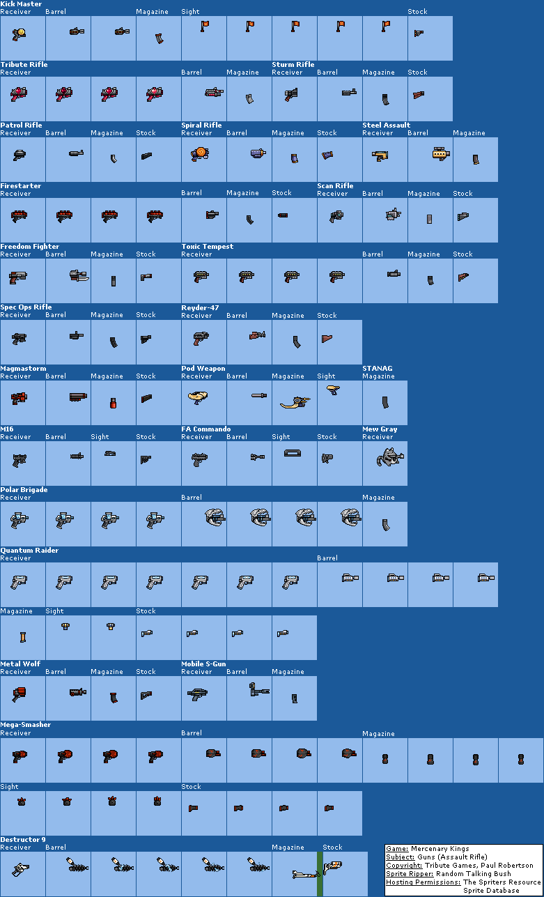 Mercenary Kings - Guns (Assault Rifle)