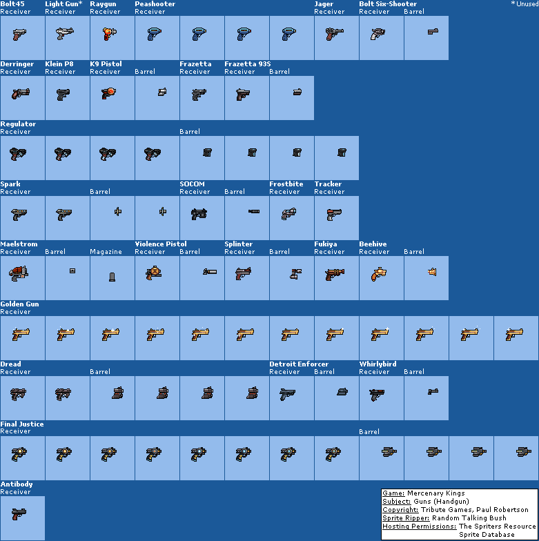 Mercenary Kings - Guns (Handgun)