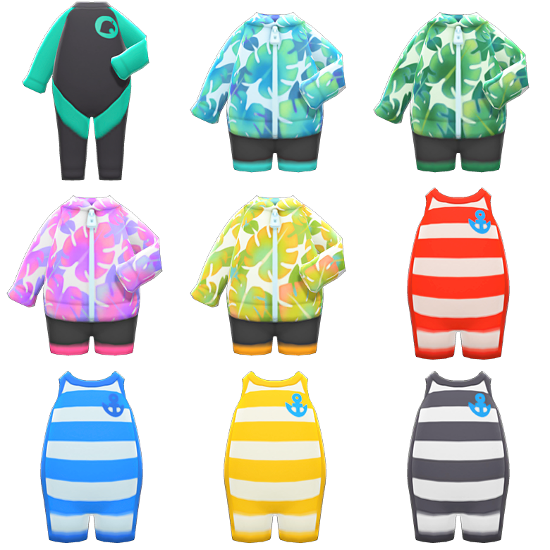 Animal Crossing: New Horizons - Wet Suit Icons