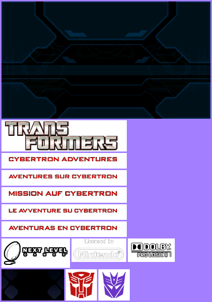 Transformers: Cybertron Adventures - Wii Menu Banner & Icon