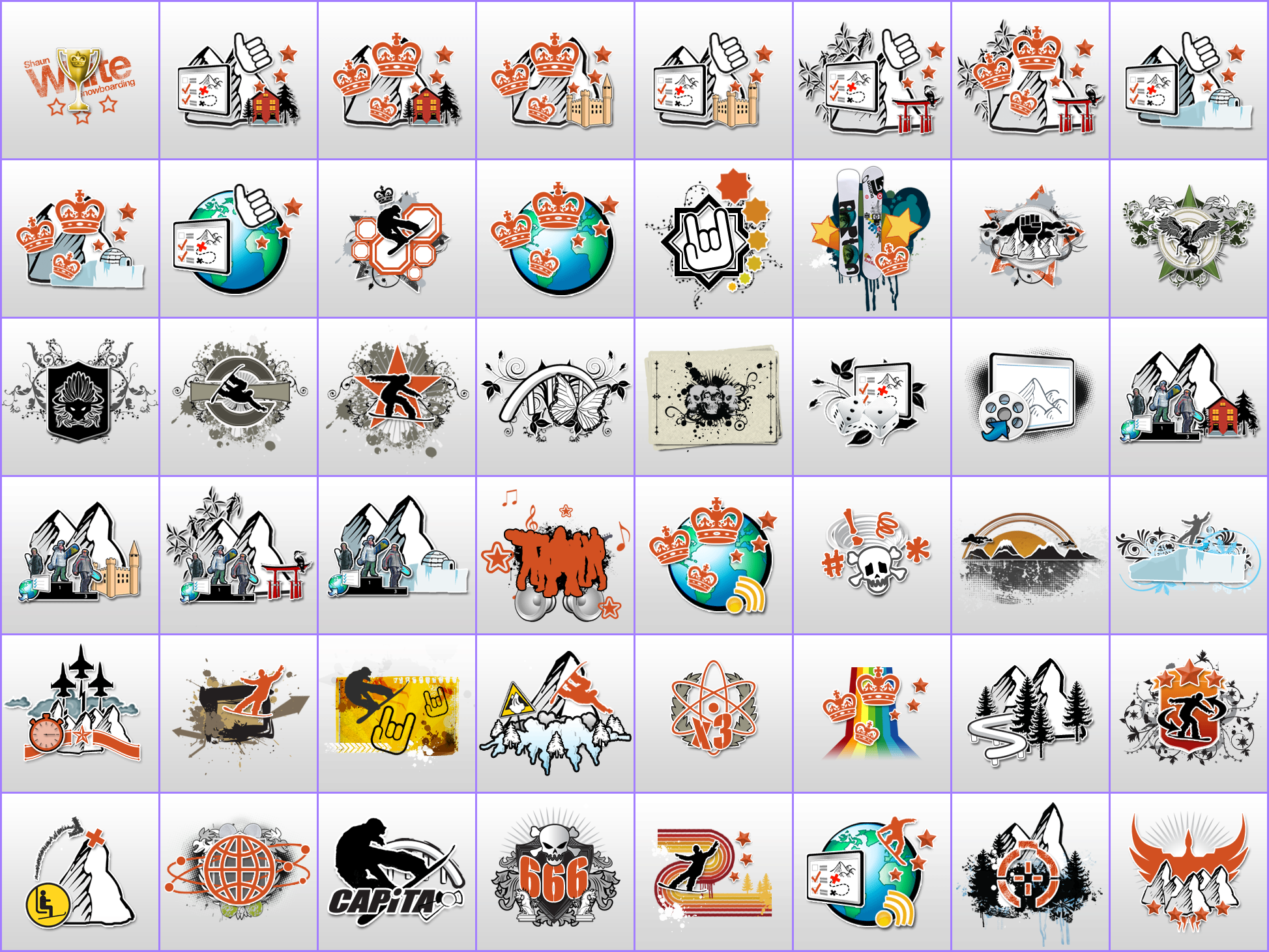 Shaun White Snowboarding - Trophy Icons