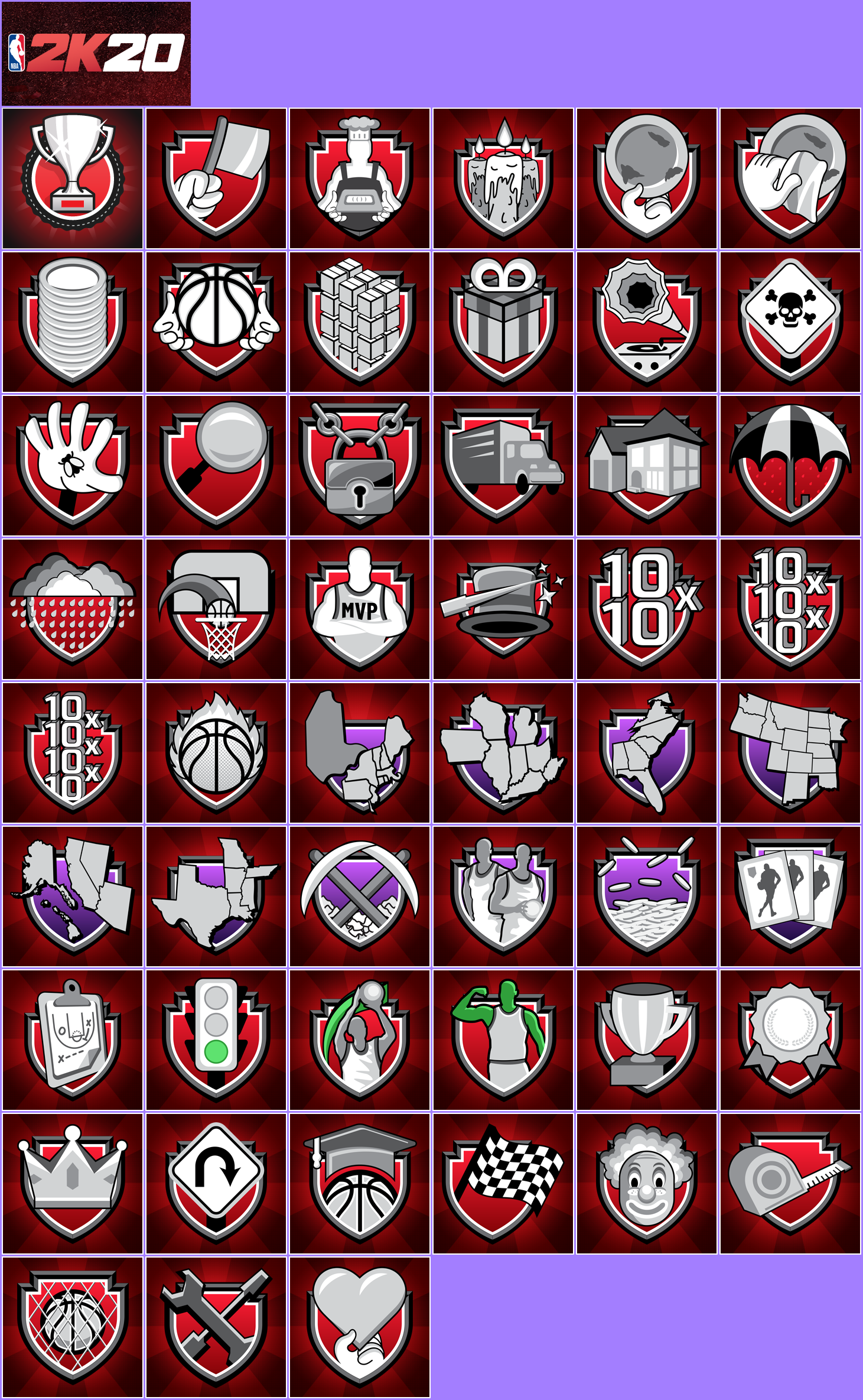 NBA 2K20 - Trophy Banner & Icons