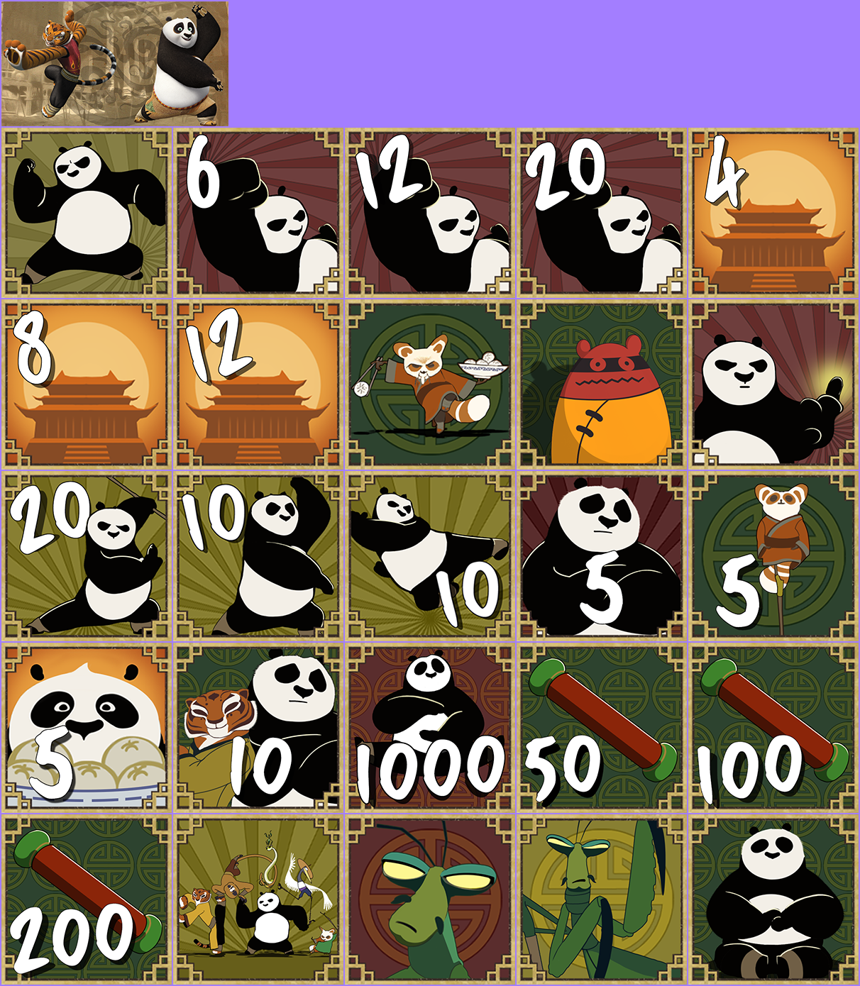 Kung Fu Panda: Showdown of Legendary Legends - Trophy Banner & Icons