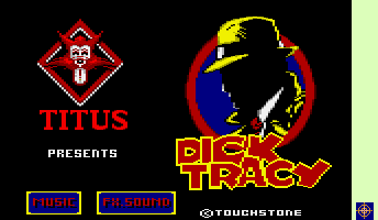 Dick Tracy (GX4000) - Title Screen