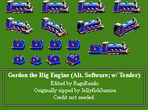 Thomas The Tank Engine Customs - Gordon (Alternative Software, with Tender)