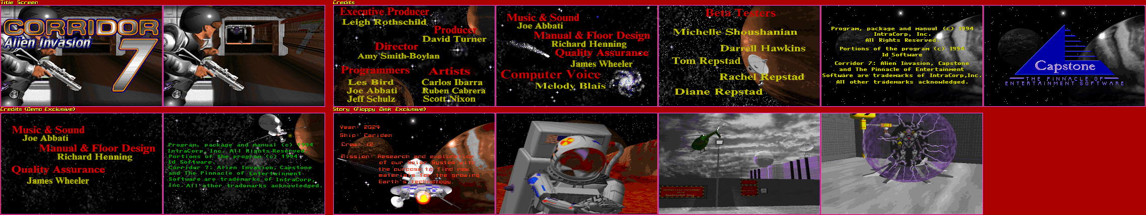 Title Screen, Opening Credits, & Story