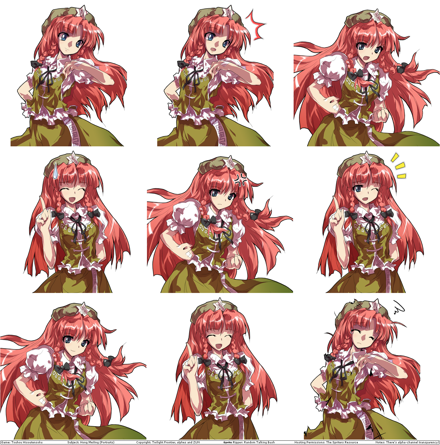 PC / Computer - Touhou Hisoutensoku - Hong Meiling's Portraits - The ...