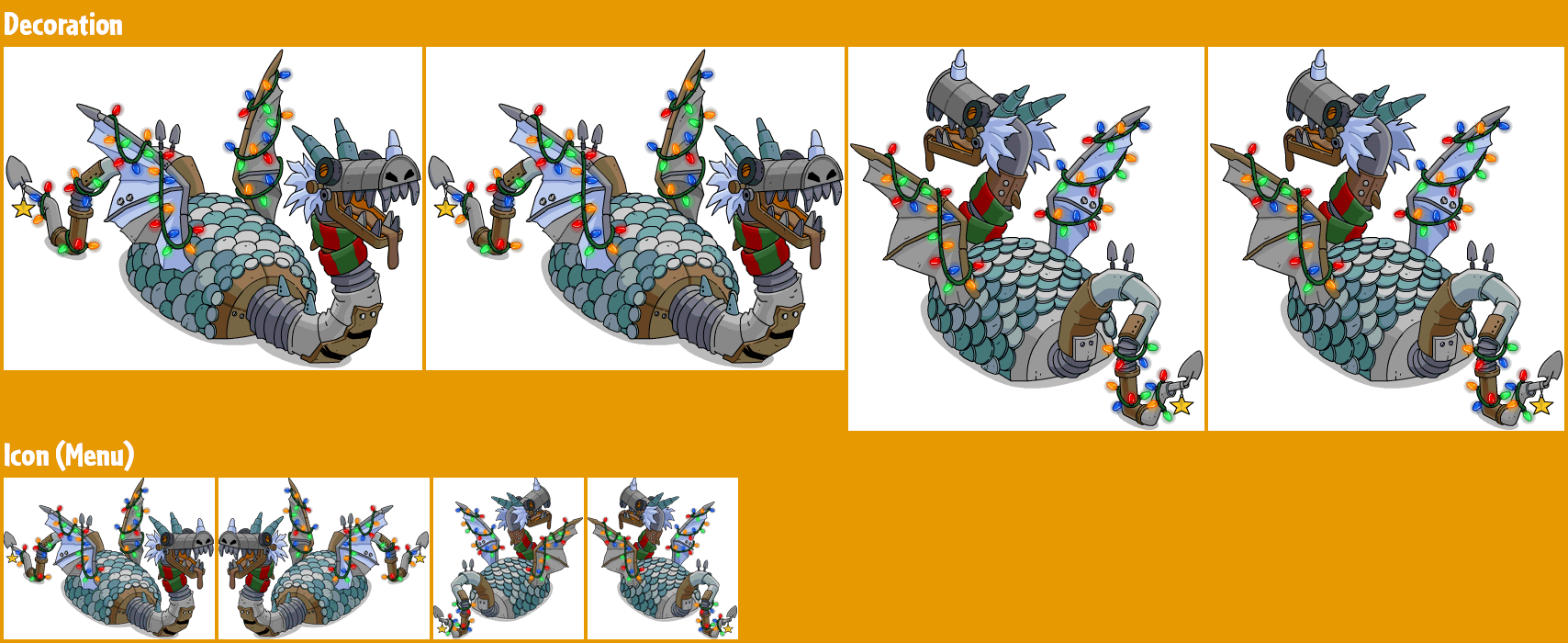 Holiday Dragon Sculpture