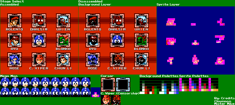 Street Fighter X Mega Man Stage Select (NES-Compatible)