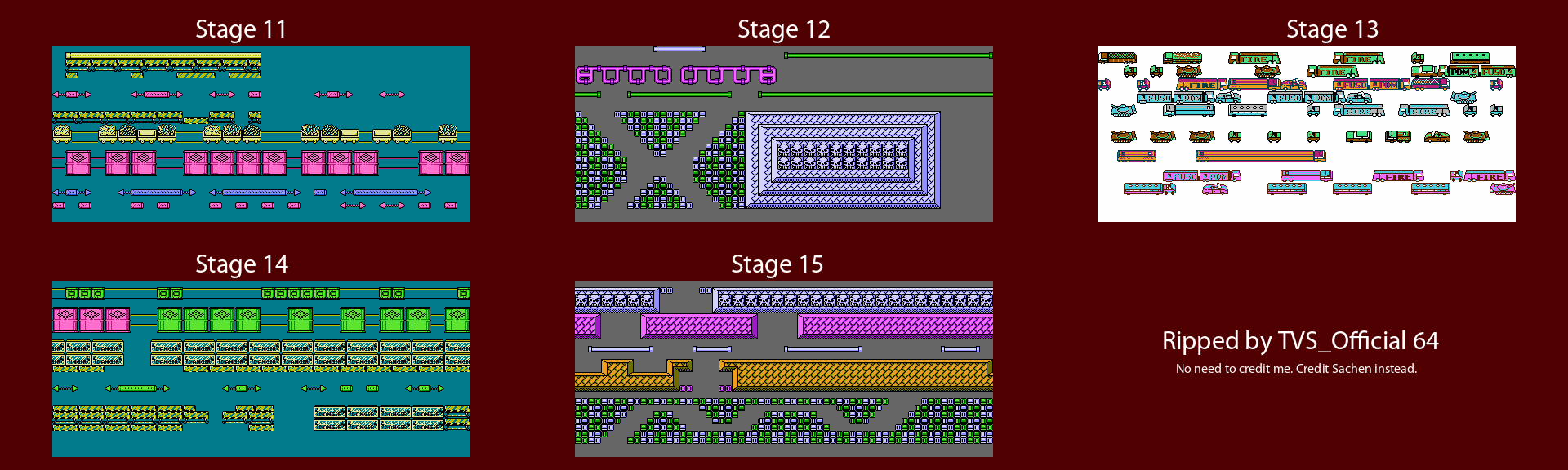 Stages 11 to 15