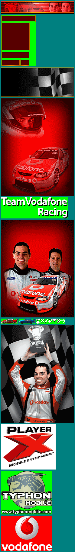 Team Vodafone Racing - Title Screen & Menu