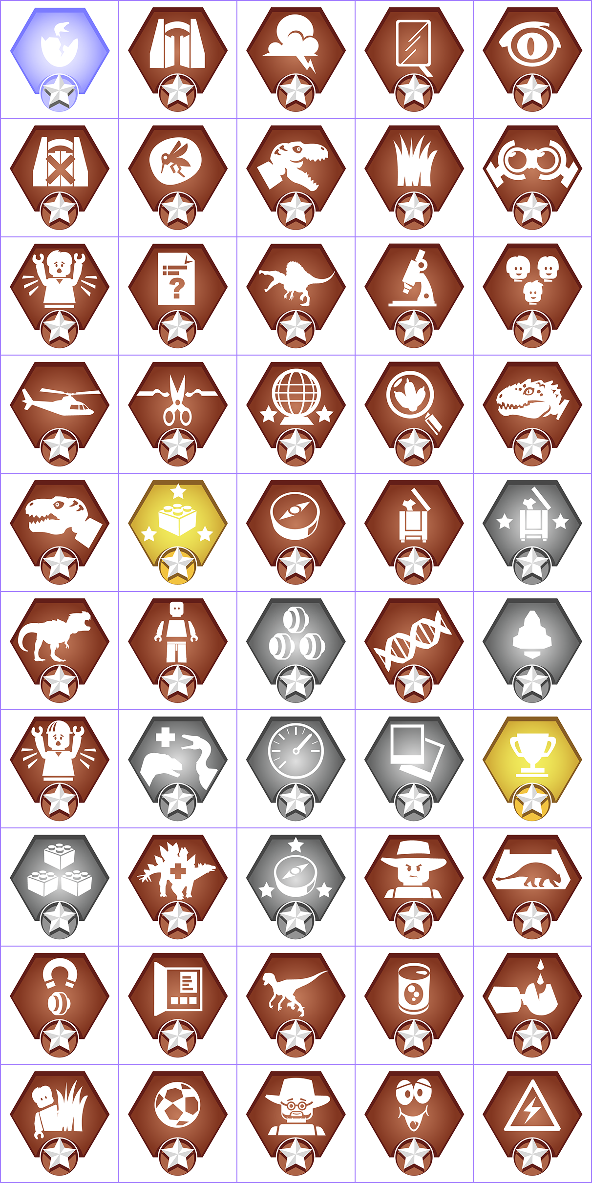 LEGO Jurassic World - Trophy Icons