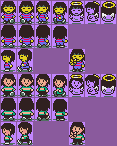 Frisk and Chara (Earthbound / MOTHER 2 Style)