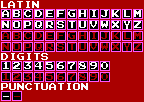 Road Fighter (JPN) - Font