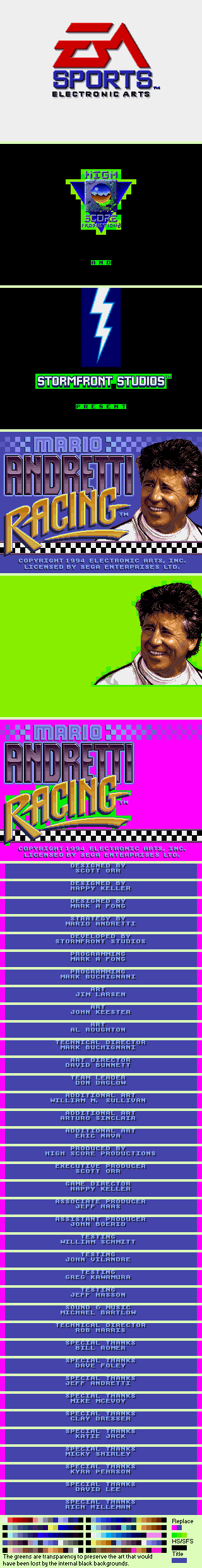 Mario Andretti Racing - Company Logos & Title Screen