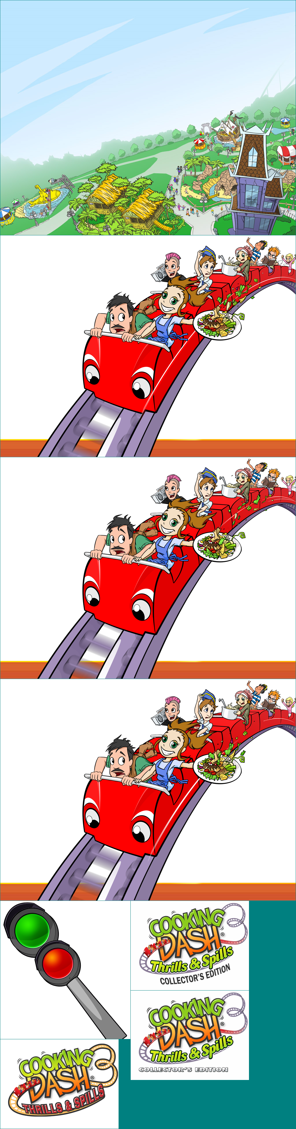 Cooking Dash 3: Thrills and Spills - Title Screen