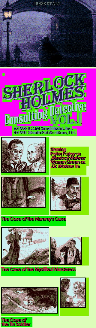 Sherlock Holmes: Consulting Detective Vol. I - Title Screen