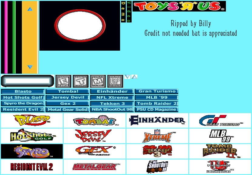 Menu (Toys R Us Demo Disc)