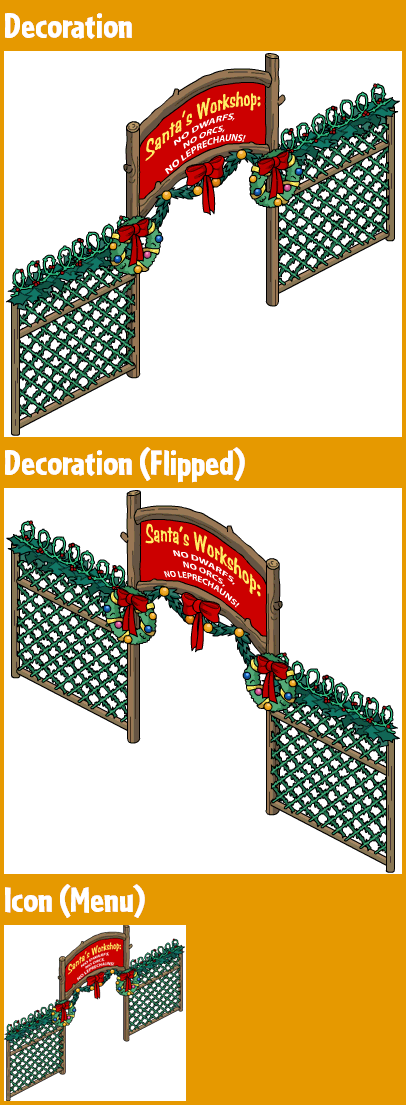 Santa's Workshop Sign